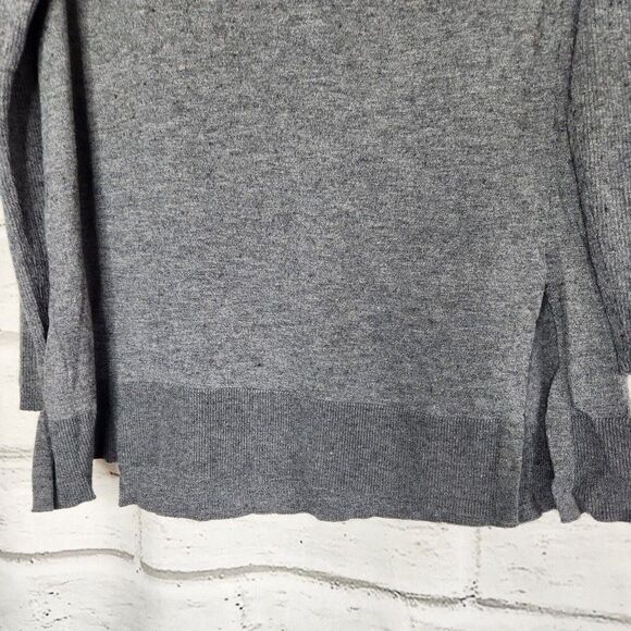 Caslon 3-in-1 Side Slit Convertible Cowl Neck Sweater Tunic Size Large Gray - Picture 8 of 12